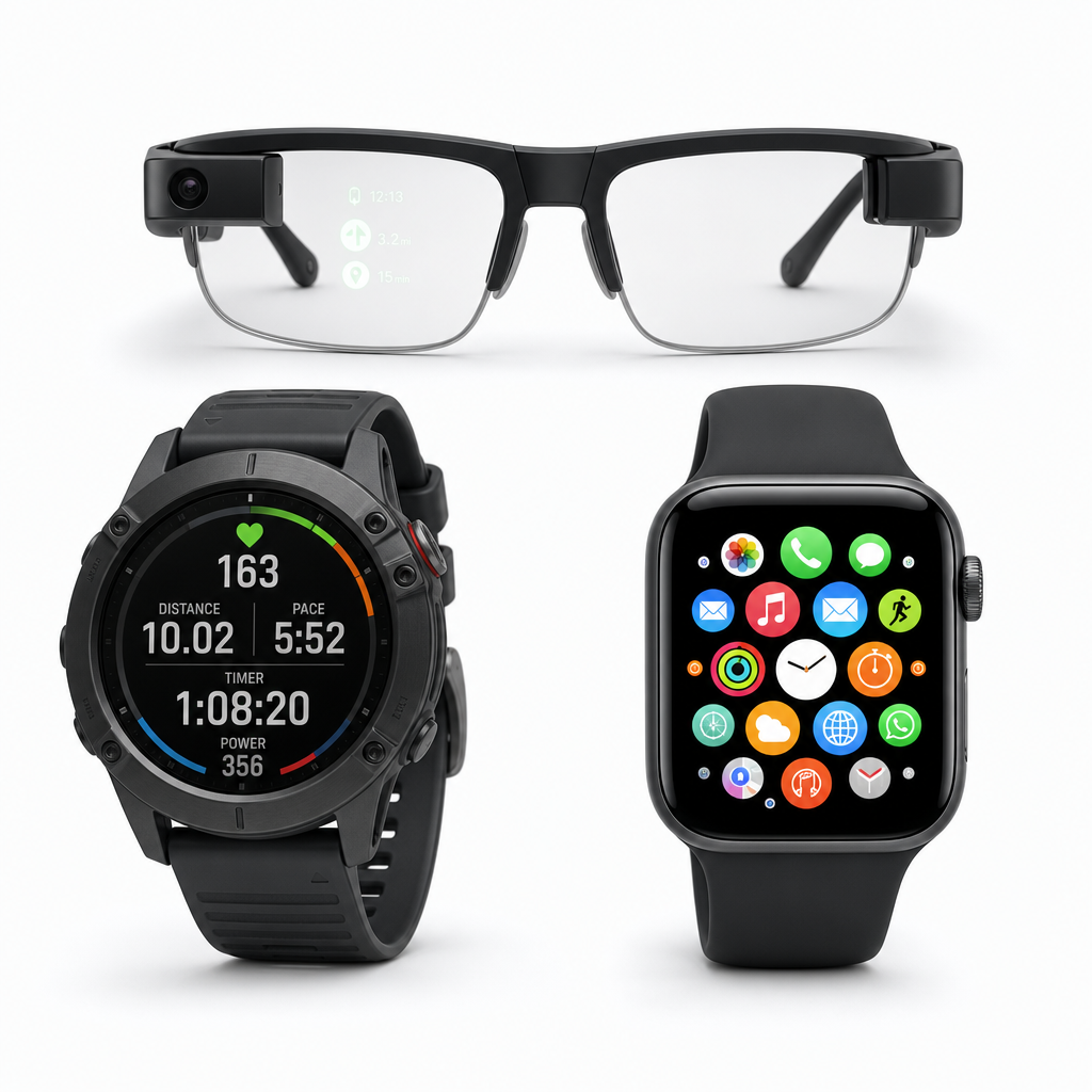 Smartwatches e óculos inteligentes